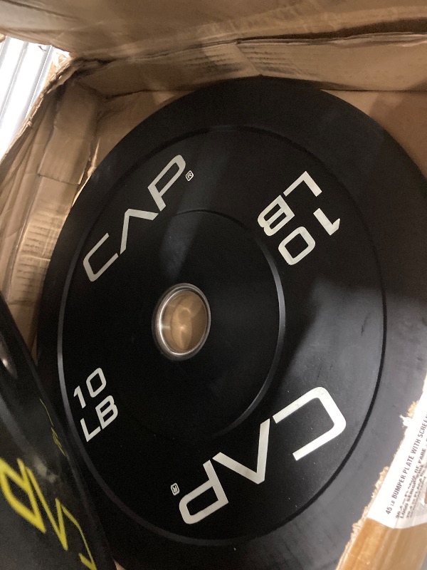 Photo 1 of **partial set**CAP Barbell 2-Inch Olympic Bumper Plate Weight Set 100-370 lbs Multiple Options
