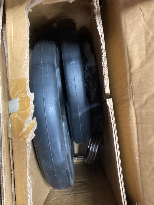 Photo 1 of **partial set**Fitvids Olympic Cast Iron 2-Inch Weight Plates Including 5FT Olympic Barbell Bar & Safely Locks, 100 Pounds Set (85 Lbs Plates + 15 Lbs Barbell Bar), Multiple Packages