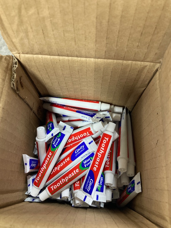 Photo 1 of **partial set**Dimsile Mini Toothpaste Bulk Regular Clean Mint Toothpaste for Bad Breath, Helps Freshens Breath, Whitens Teeth Travel Size 0.18oz for Home Hotel Office School Camping