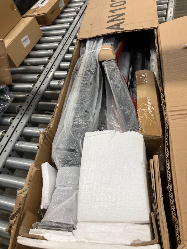 Photo 1 of ***Missing parts*****Missing parts**** Twin over Full Size Metal Bunk Bed with Removable Ladder, Full-Length Guardrail, Black