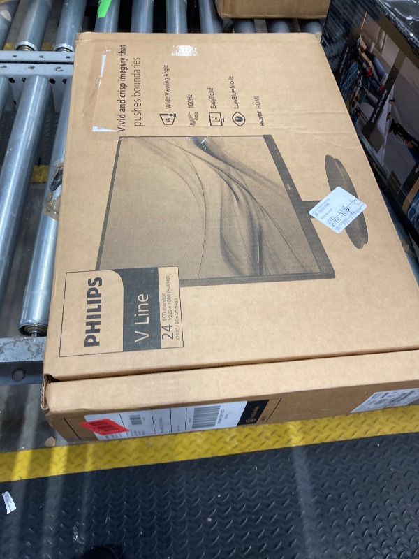 Photo 1 of ****broken screen, just pieces*****broken screen, just pieces***Philips New 24 inch Frameless Full HD (1920 x 1080) 100Hz Monitor, VESA, HDMI x1, VGA Port x1, Eye Care, 4 Year Advance Replacement Warranty, 241V8LB, Black****