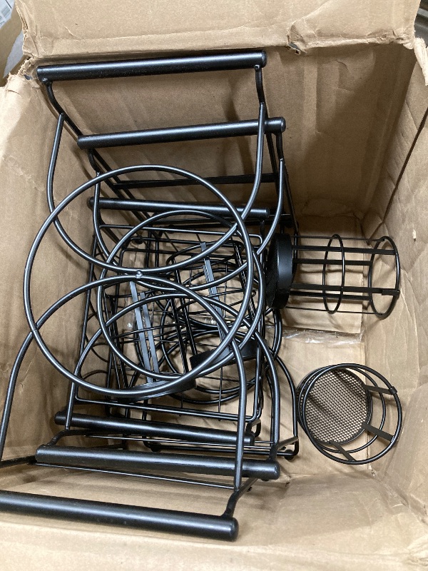 Photo 1 of **reference image**Sorbus® Buffet Caddy — 7-Piece Stackable Set Includes Plate, Napkin, and Silverware Holder, 3-Tier Detachable Tabletop Organizer — Ideal for Kitchen, Dining, Entertaining, Parties,Thanksgiving (Black)