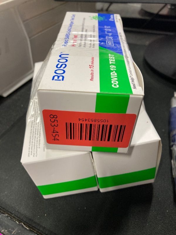 Photo 1 of  3 BOSON Rapid SARS-CoV-2 Antigen Test Card, FDA EUA Authorized OTC at-Home Self test, Results in 15 Minutes, Convenient and Comfortable to use 8 Tests