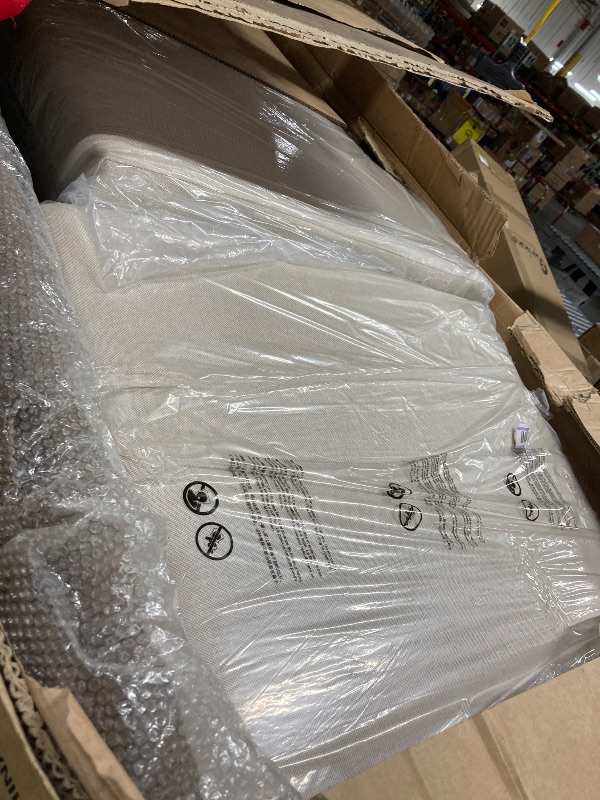Photo 1 of  ** I'M NOT SURE IF IT'S MISSING PARTS**
EAST OAK Life Chatter Patio Furniture Set, Outdoor Furniture Sectional Sofa Set with Round Coffee Table, 4 Seats Sofa Deep Seating with Thick & Washable Cushions, Chestnut Brown & Creamy Apricot