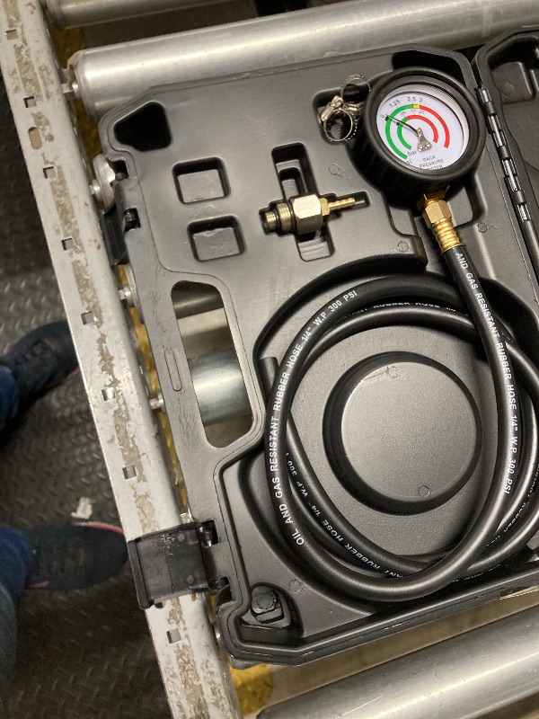 Photo 1 of ***Partial set***
CMTOOL Exhaust Back Pressure Tester Kit with Carrying Case, Automotive Exhaust Back Pressure Gauge Set with 6-Foot Hose, Professional Car Diagnostic Test Tool with Adapter & 2Hose Clamps