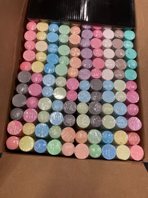 Photo 1 of PCS Sidewalk Chalk for Kids - Colors, Glitter, Neon Non-Toxic Washable Jumbo Chalks - Bulk Set of Outdoor Paint for Kids and Toddlers - Chalkboard Toys - Big Bucket Chalk for Party