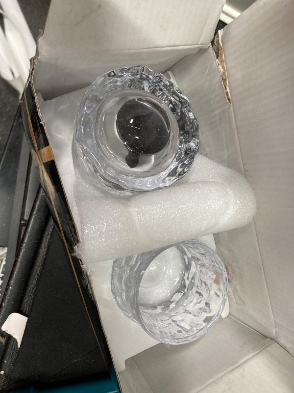 Photo 1 of ***Partial set***
BOLESTA Whiskey Glasses Set of Rotatable Tumbler Crystal Glass Cups, Drinking Glasses with Creative Walnut Coasters and Gift Box - for Scotch,Bourbon,Cocktails