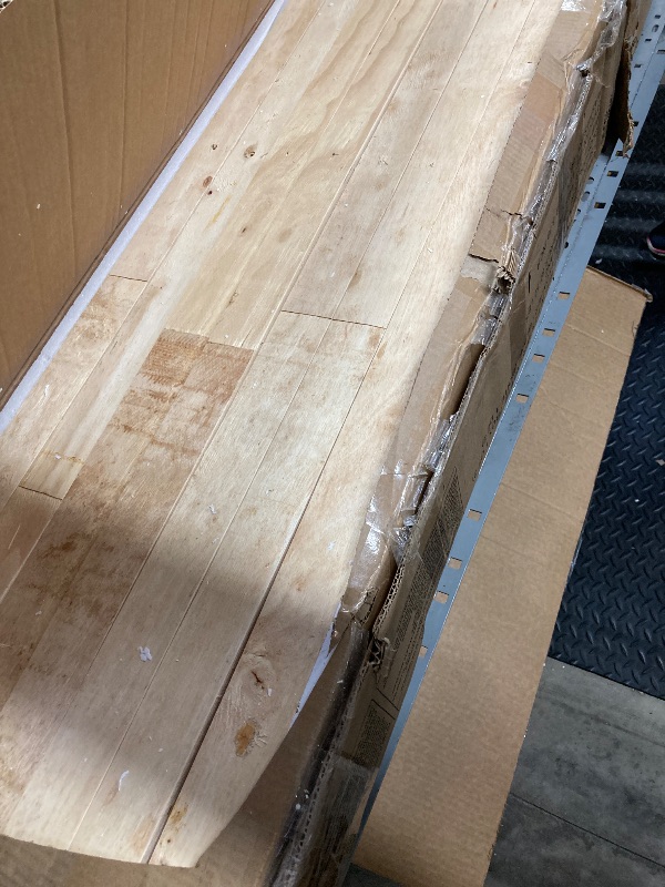 Photo 1 of ** THIS IS ONLY PART OF THE SET. THIS IS BOX 1 OF 2; THE SECOND BOX IS MISSING.**
YOPTO Twin Over Full Bunk Bed with Built-in Desk and Three Drawers,Pine Wood Convertible Twin Over Full L-Shaped Loft Bunk Bed Frame for Kids Teens Adults,White