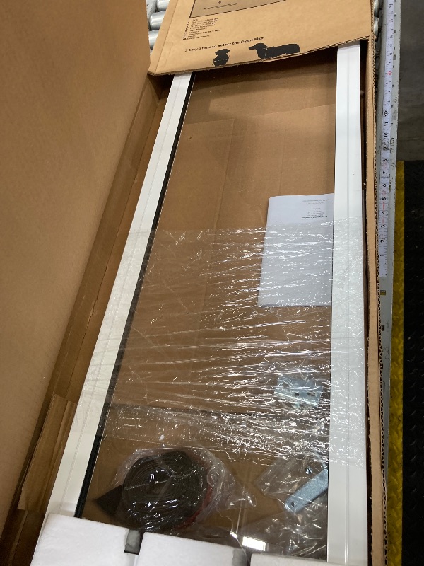 Photo 1 of ***(PART ONLY -SELLING AS IS )***
PetSafe Sliding Glass Pet Door - No-Cut DIY Install Doggy Door for Renters - Aluminum Frame - Adjustable Height 91 7/16" to 96" - Ideal for Large Dogs Up to 100 lb - White