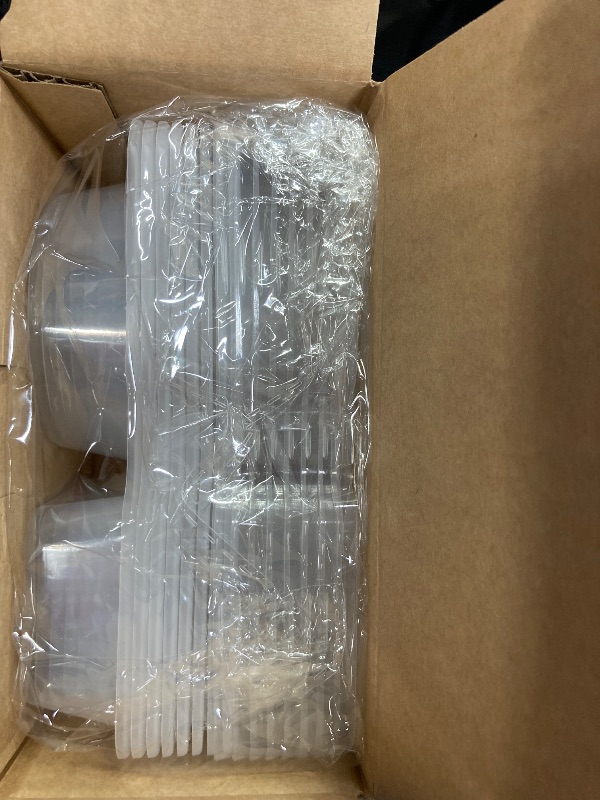 Photo 1 of [8 PCS] Double Compartment Condiment Containers with Lids, 2025 New Disposable 2 Compartment Snack Containers, Portion Cups Reusable Plastic Container for to-go Sauce, Travel Snack with Box Package