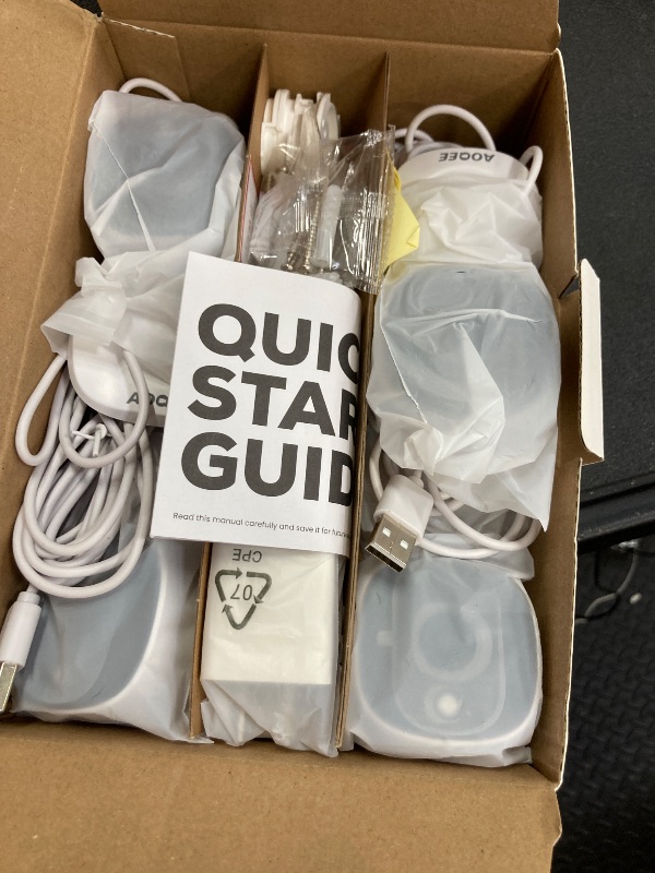 Photo 1 of **2 CAMERAS DO NOT WORK***AOQEE 2K Cameras for Home Security-Outdoor/Indoor Camera for Dog/Cat/Pet/Nanny/Baby, Color Night Vision, White Light, Siren, 24/7 SD Recordings, Works with Alexa/Google Home, C1 (C1-White-4pack-2.4G)