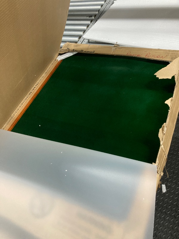 Photo 1 of **CLEAR PLASTIC COVER HAS SOME DAMAGE-SEE PIC**JoyBerri Jigsaw Puzzle Table/Rolling Puzzle Desk - 1500 Piece Puzzle Board with Bonus Puzzle/Portable Jigsaw Puzzle Tables with Drawers and Legs - Height Adjustable for Adults and Kids