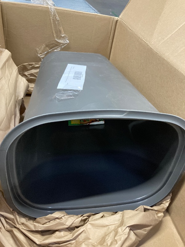 Photo 1 of ***NO LID***

Rubbermaid Spring Top Trash Can with Lid 13 Gallon Gray Plastic Garbage Bin for Home/Kitchen/Office/Garage
