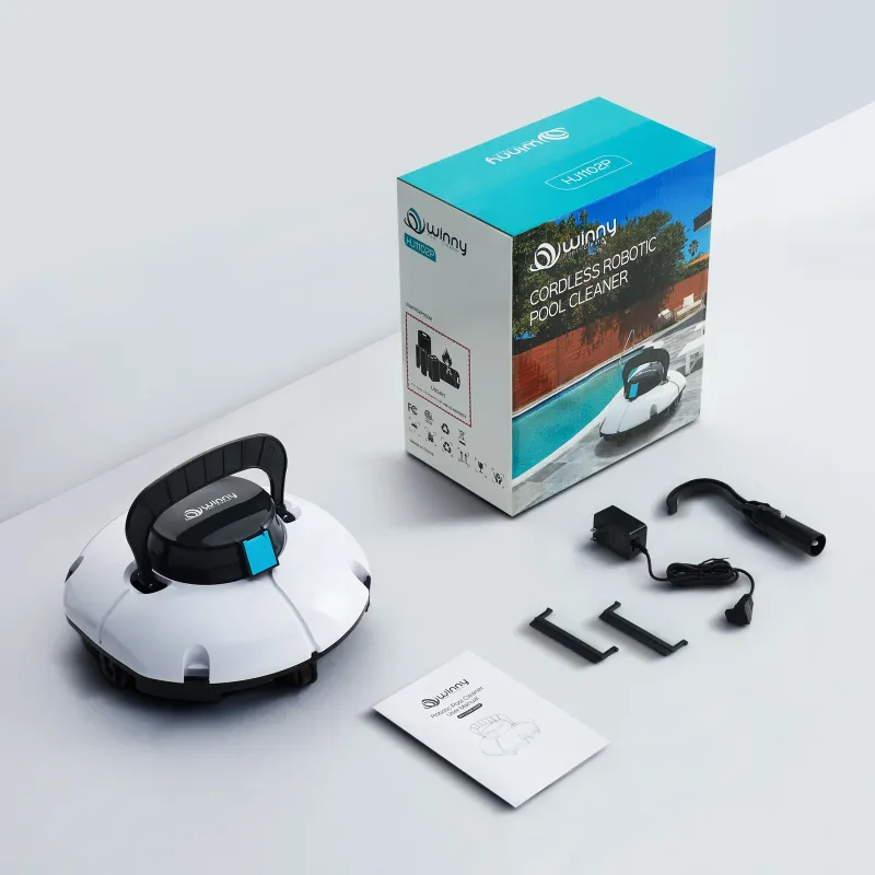 Photo 1 of (2025 Upgrade) Cordless Robotic Pool Cleaner, Winny Pool Cleaner Automatic Pool Vacuum with Dual Filters, 80 Mins Runtime, Ideal for Flat Above Pools Up to 645 Sq.Ft (White and Blue)