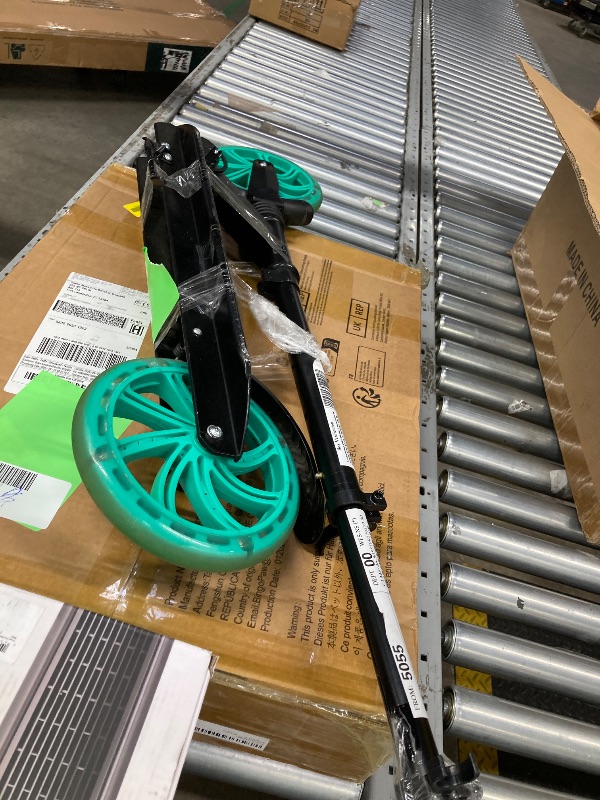 Photo 1 of  **** LOOK AT THE PHOTOS
 Foldable Kick Scooter for Teens(Ages 6+) with LED Wheels&Carrying Shoulder Belt, Portable&Lightweight Gift for Boys/Son, Green