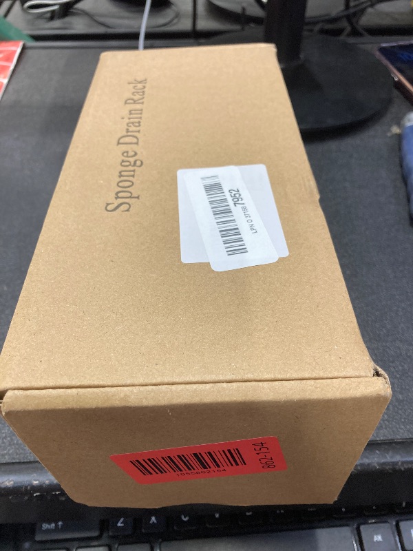 Photo 1 of ***FACTORY SEAL***
Black Sponge Holder for Kitchen Sink, Sink Caddy Organizer with High Brush Holder, Kitchen Countertop Organizers and Storage Essentials, Rustproof 304 Stainless Steel, Soap Dispenser Organize