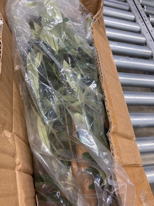 Photo 1 of Artificial Plants with Realistic Leaves and Natural Trunk, Silk Fake Potted Tree with Wood Branches, Faux Tree for Office Home Decor