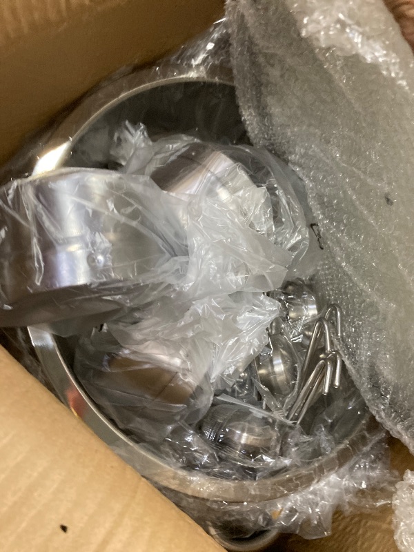 Photo 1 of  Chafing Dishes for Buffet, 4 Pack Stainless Steel Round Chafing Dish Buffet Set, Heating and Cooling Buffet Servers and Warmers, Food Warmers for Parties Buffet,Gatherings,Banquets,Weddings
