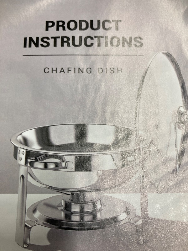 Photo 1 of  Chafing Dishes for Buffet, 4 Pack Stainless Steel Round Chafing Dish Buffet Set, Heating and Cooling Buffet Servers and Warmers, Food Warmers for Parties Buffet,Gatherings,Banquets,Weddings
