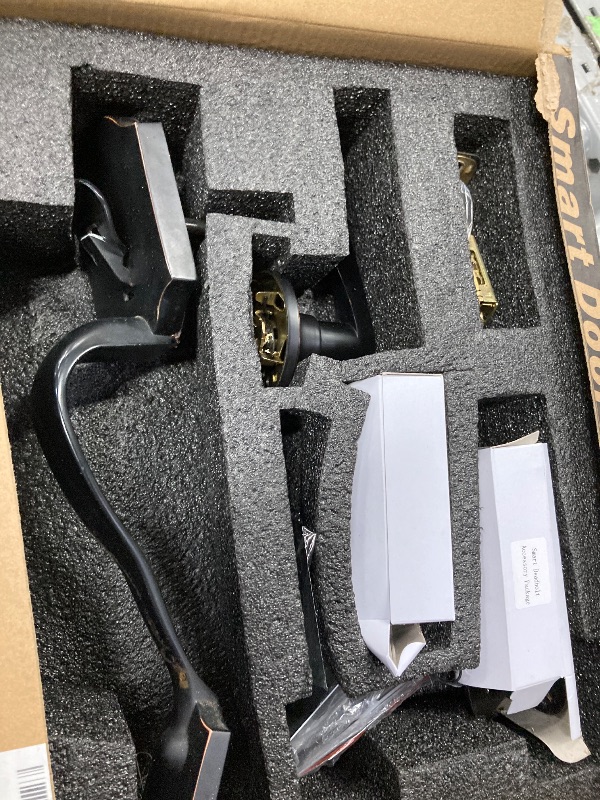 Photo 1 of ***(PARTS ONLY - SELLING AS IS )***
Harfo Fingerprint Smart Door Lock for Front Door with Handle Set, App Control, Keyless Entry Keyless Deadbolt, Auto Lock, Easy to Install, Aged Bronze