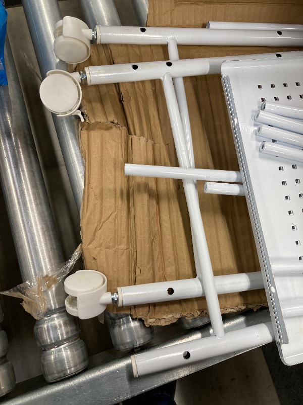 Photo 1 of ***(PARTS ONLY - SELLING AS IS)***
DCLRN 3 Tier Rolling Cart, Storage Organizer Cart, Multifunctional Storage Shelves, Rolling Metal Organization Cart with Handle and Lockable Wheels, for Home, Office, Kitchen, Bathroom(White)