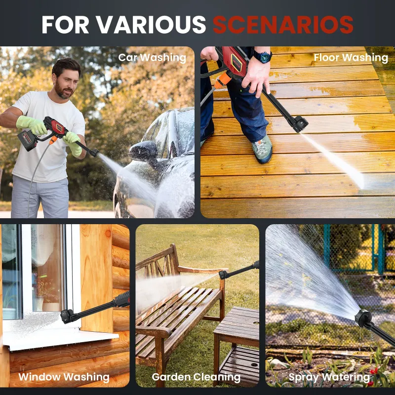 Photo 1 of MISSING MANUAL


NEXPOW 1000PSI Cordless Pressure Washer, 2.4GPM Portable Power Washer with 6-in-1 Adjustable Nozzle, Power Cleaner with 32.8ft Hose for Cars/Patios