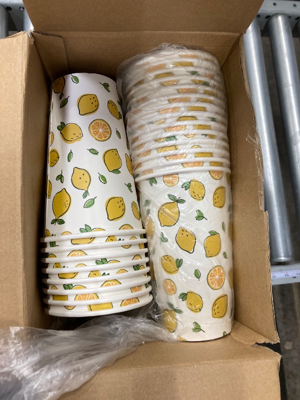 Photo 1 of  Lemonade Stand Supplies Lemonade Stand Kit Plastic Drink Dispenser 50 Set Disposable Cup with Lids Straws Fridge Water Beverages Dispenser with Spigot for Fruit Juice(Cup-16oz)