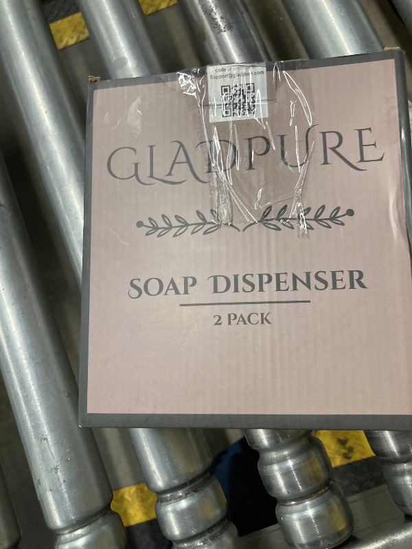Photo 1 of ***ONE ONLY*** GLADPURE Soap Dispenser - ONE ONLY 12 Oz Clear Diamond Design Glass Refillable Hand Soap Dispensers; with 304 Rust Proof Stainless Steel Pump, Lotion Dispensers for Kitchen, Bathroom