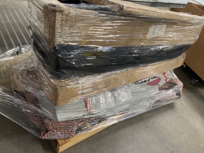 Photo 1 of ********no return no refund ********* pallet of different wooden items for example bed, mirrors, chairs, tables and much more returns are not accepted final sale