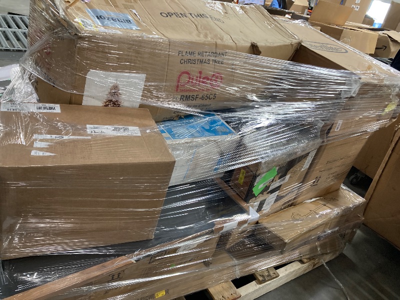 Photo 1 of ********no return no refund ********* pallet of different wooden items for example bed, mirrors, chairs, tables and much more returns are not accepted final sale