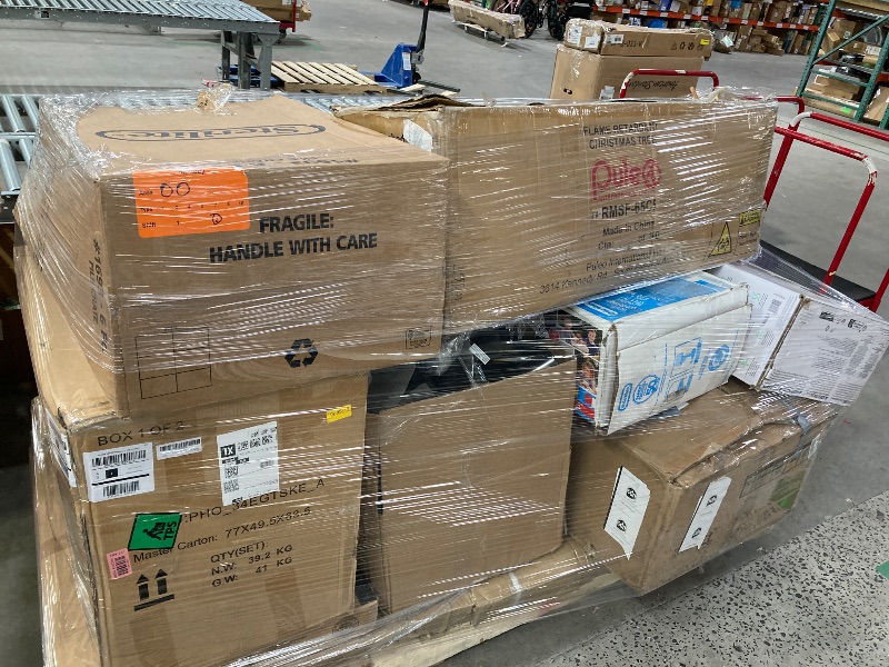 Photo 1 of ********no return no refund ********* pallet of different wooden items for example bed, mirrors, chairs, tables and much more returns are not accepted final sale