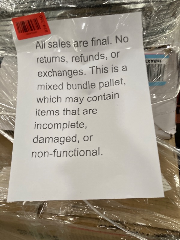 Photo 1 of ********no return no refund ********* pallet of different wooden items for example bed, mirrors, chairs, tables and much more returns are not accepted final sale