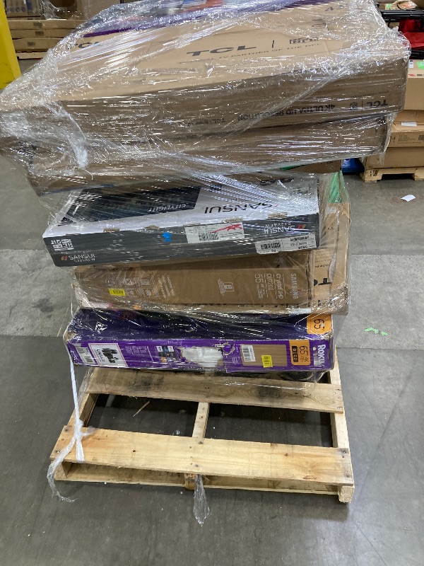Photo 1 of ********No returns***No refund*******TV pallet doesn't work, only for parts of different brands and sizes. Some turn on, others don't. Broken screens, possibly missing cables and remote control. Returns not accepted. Final sale, approximate retail price o