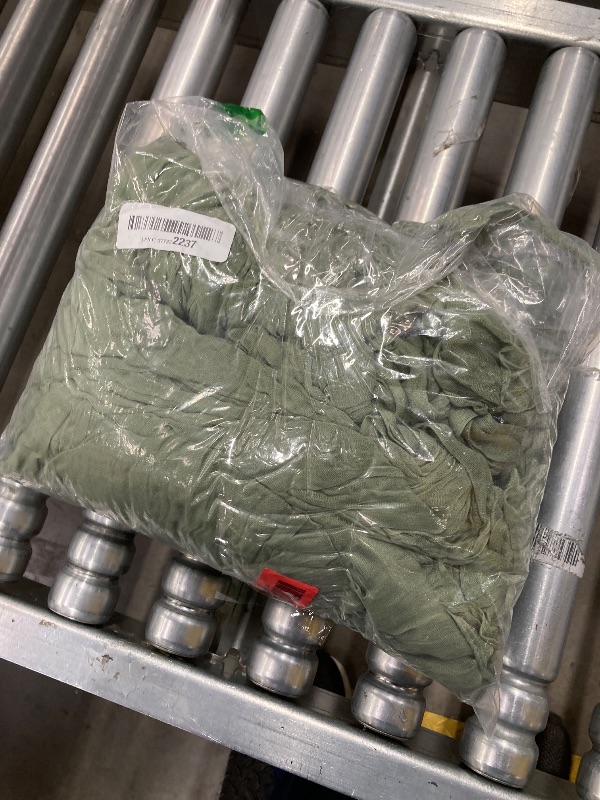 Photo 1 of ***(USED -SELLING AS IS)*** DeZerlor Sage Green Cheesecloth Table Runner 6 Pack Fall Table Runners Boho Gauze 120 Inches Sage Cheese Cloth Fall Table Decorations for Thanksgiving Wedding Bridal Baby Shower Tea Party