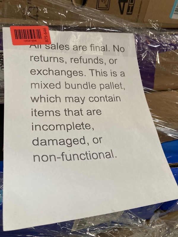 Photo 1 of ********No returns***No refund*******TV pallet doesn't work, only for parts of different brands and sizes. Some turn on, others don't. Broken screens, possibly missing cables and remote control. Returns not accepted. Final sale, approximate retail price o