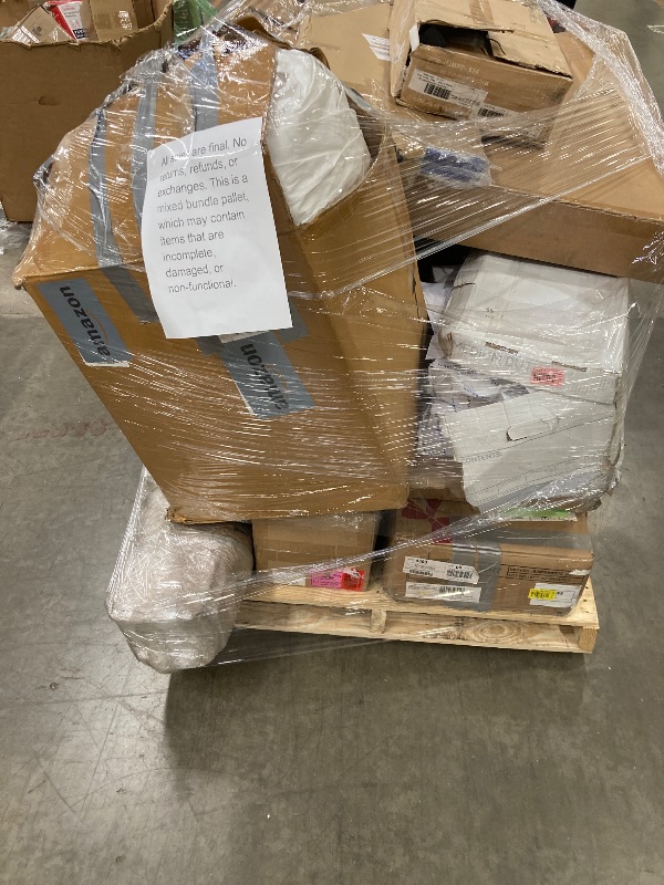 Photo 1 of ********no return no refund ********* pallet of different wooden items for example bed, mirrors, chairs, tables and much more returns are not accepted final sale
