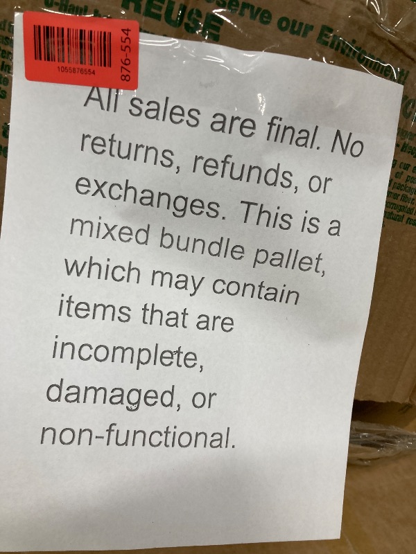 Photo 1 of ********no return no refund ********* pallet of different wooden items for example bed, mirrors, chairs, tables and much more returns are not accepted final sale