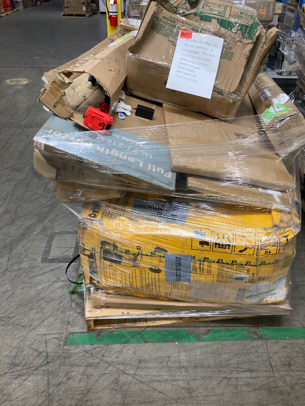 Photo 1 of ********no return no refund ********* pallet of different wooden items for example bed, mirrors, chairs, tables and much more returns are not accepted final sale