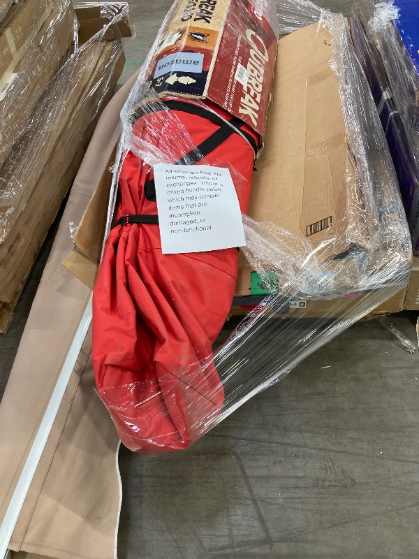 Photo 1 of ********no return no refund ********* pallet of different wooden items for example bed, mirrors, chairs, tables and much more returns are not accepted final sale