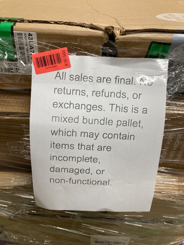 Photo 1 of ********No returns***No refund*******TV pallet doesn't work, only for parts of different brands and sizes. Some turn on, others don't. Broken screens, possibly missing cables and remote control. Returns not accepted. Final sale, approximate retail price o