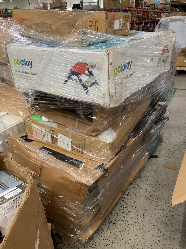 Photo 1 of ********no return no refund ********* pallet of different wooden items for example bed, mirrors, chairs, tables and much more returns are not accepted final sale