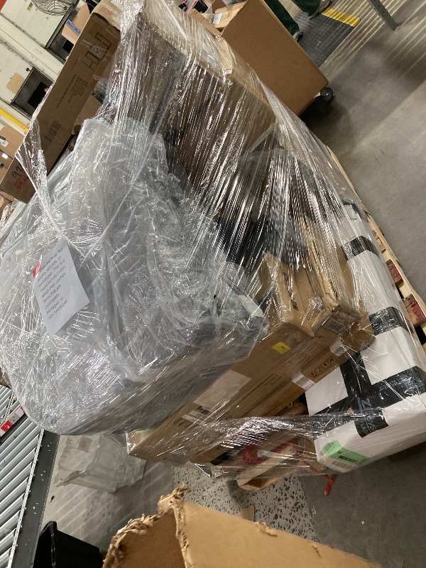 Photo 1 of ********no return no refund ********* pallet of different wooden items for example bed, mirrors, chairs, tables and much more returns are not accepted final sale