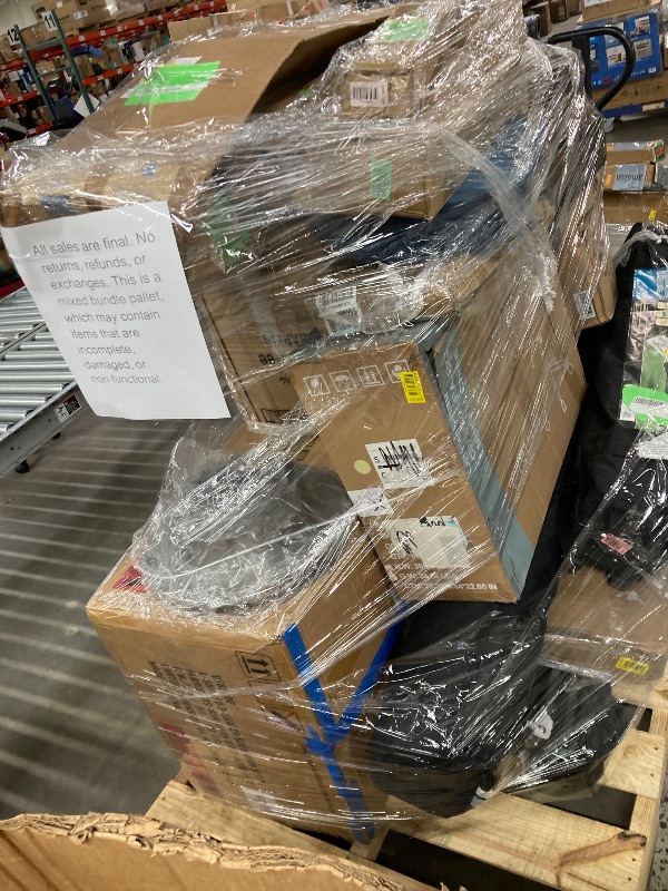 Photo 1 of ********no return no refund ********* pallet of different wooden items for example bed, mirrors, chairs, tables and much more returns are not accepted final sale