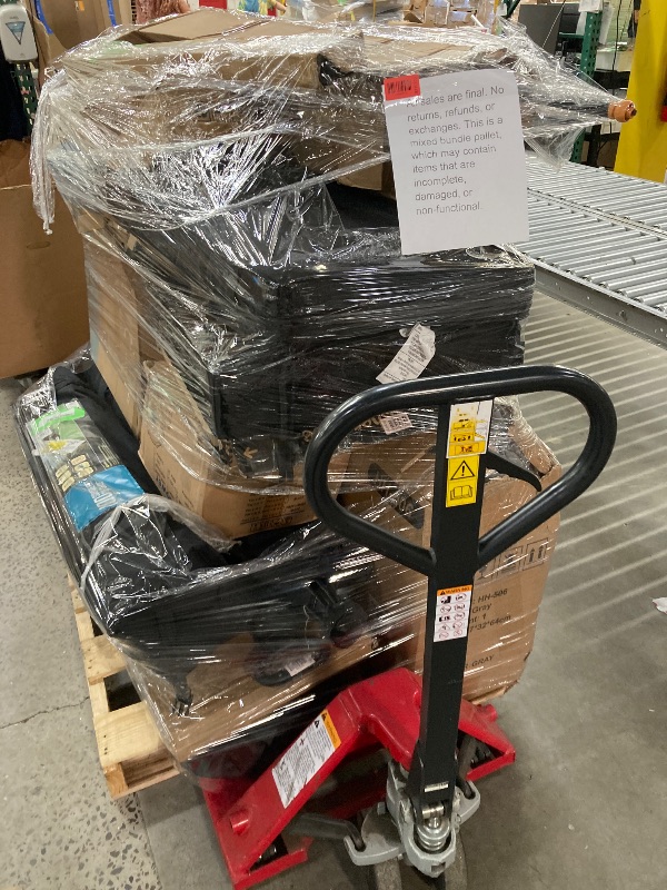 Photo 1 of ********no return no refund ********* pallet of different wooden items for example bed, mirrors, chairs, tables and much more returns are not accepted final sale