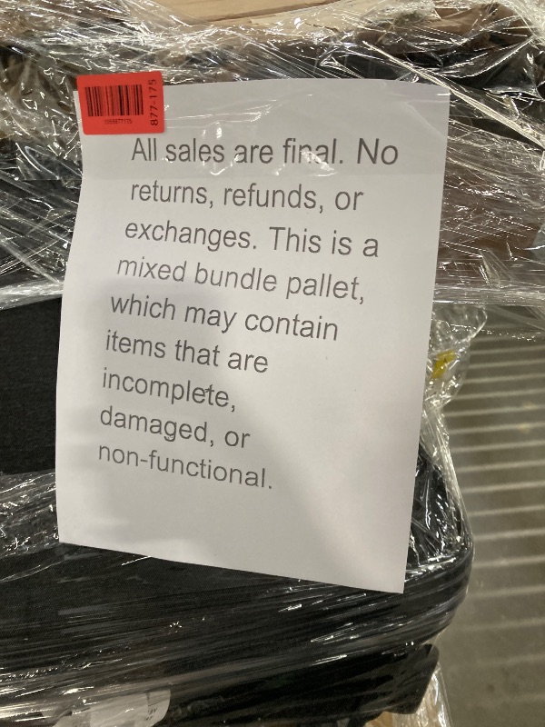 Photo 1 of ********no return no refund ********* pallet of different wooden items for example bed, mirrors, chairs, tables and much more returns are not accepted final sale