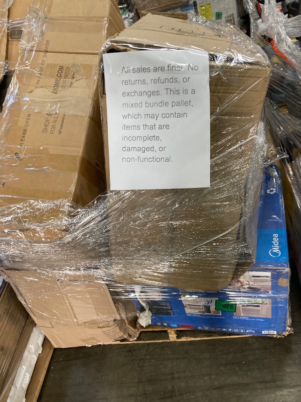 Photo 1 of ****no returns accepted***** final sale *****pallet with air conditioners and possible some fans only for parts, remote control or some part may be missing this pallet also contains small miscellanious item retail price is estimated for parts.