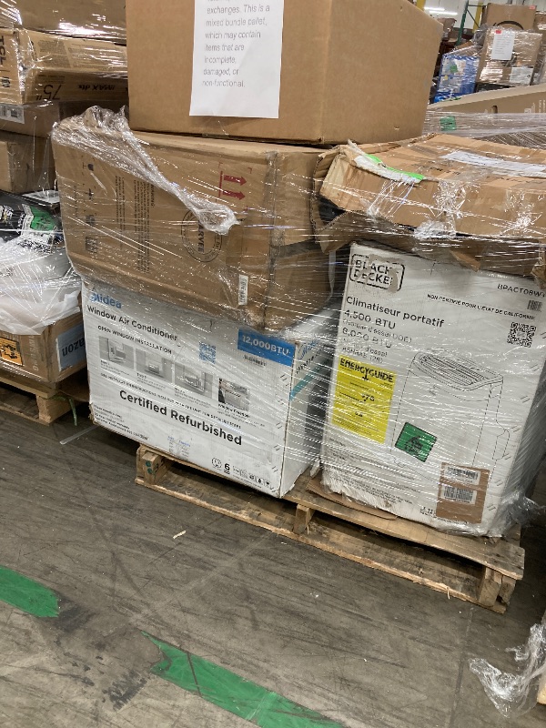 Photo 1 of ****no returns accepted***** final sale *****pallet with air conditioners and possible some fans only for parts, remote control or some part may be missing this pallet also contains small miscellanious item retail price is estimated for parts.