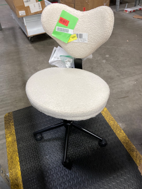 Photo 1 of ***ONLY CHAIR INCLUDED***NO FOOTSTOOL***Ergonomic Cross Legged Swivel Chair, Adjustable Height and Teddy Fabric, Chair***ONLY CHAIR INCLUDED***NO FOOTSTOOL***