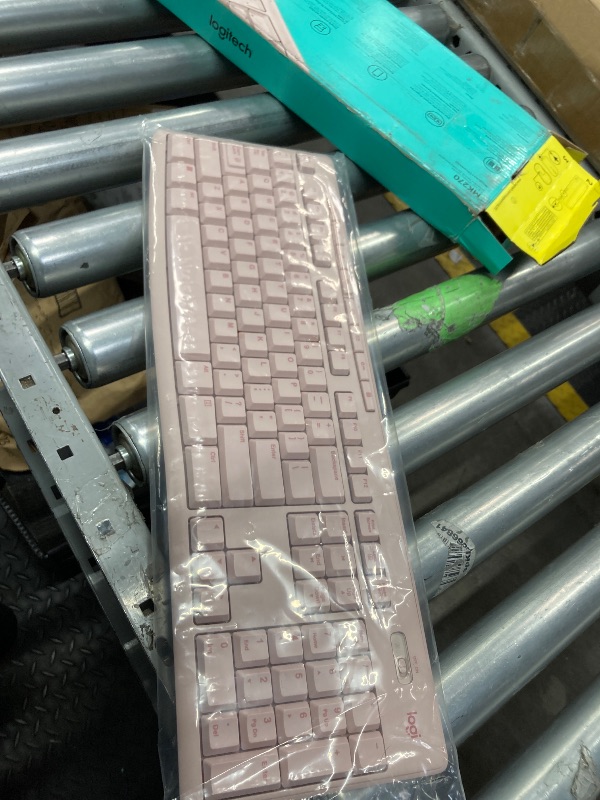 Photo 1 of ***MOUSE IS MISSING***Logitech MK270 Wireless Keyboard and Mouse Combo for Windows, 2.4 GHz, 8 Multimedia Keys, PC, Laptop, Wireless Keyboard Compact Mouse Combo - Rose***MOUSE IS MISSING***