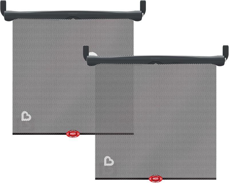 Photo 1 of ***1 SUCTION CUP MISSING***Munchkin Brica Sun Safety Car Window Shade with Heat Alert, Helps Block UVA/UVB Rays, 2 Pack, Black***1 SUCTION CUP MISSING***